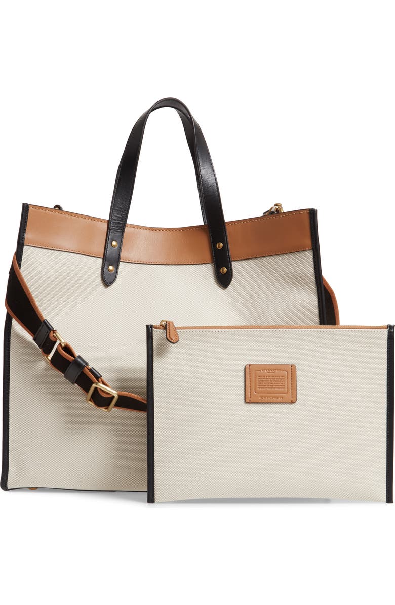 COACH Field Logo Canvas Tote, Alternate, color,