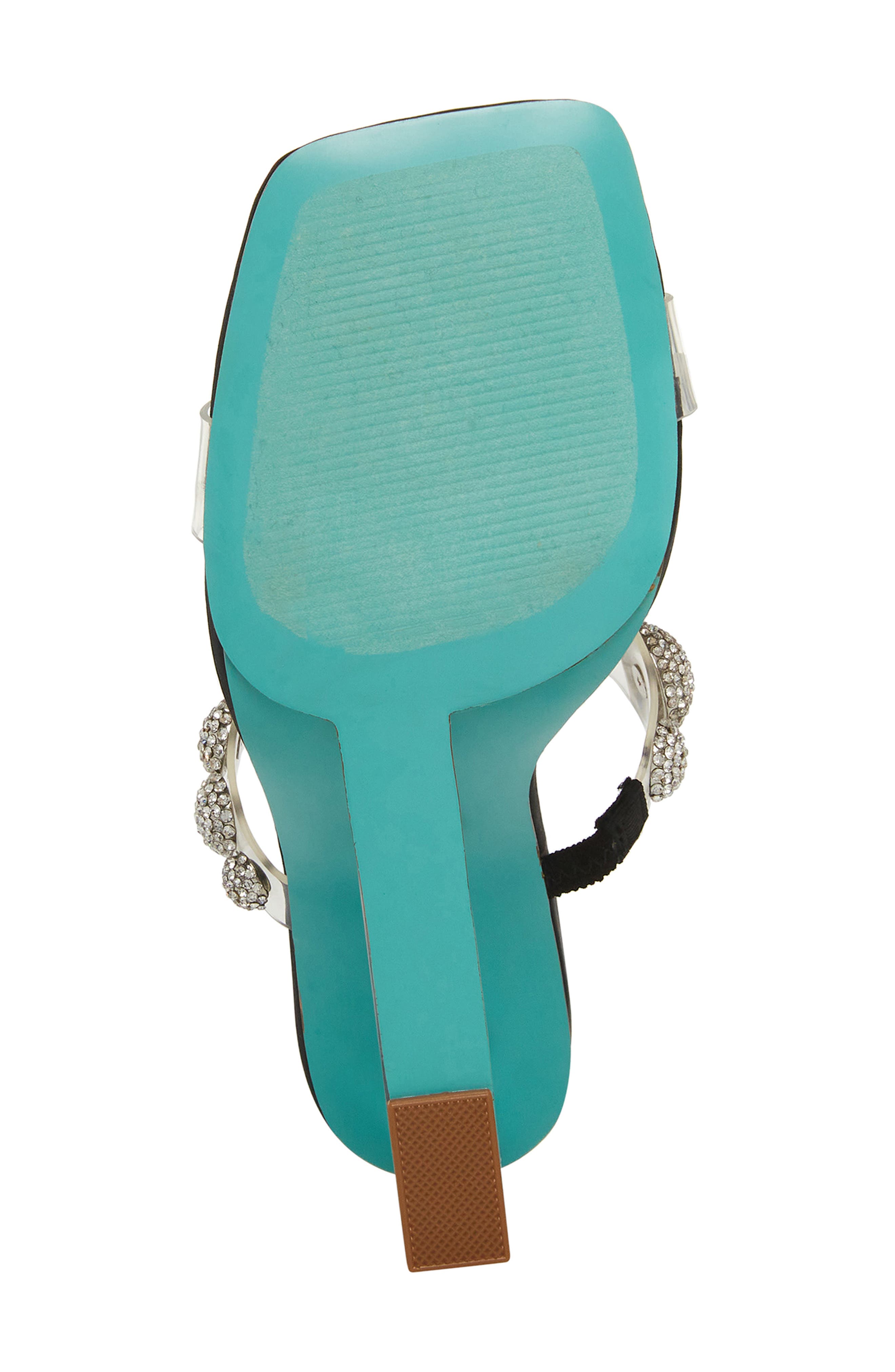 Betsey Johnson Troy Crystal Wedge Sandal, Alternate, color, 