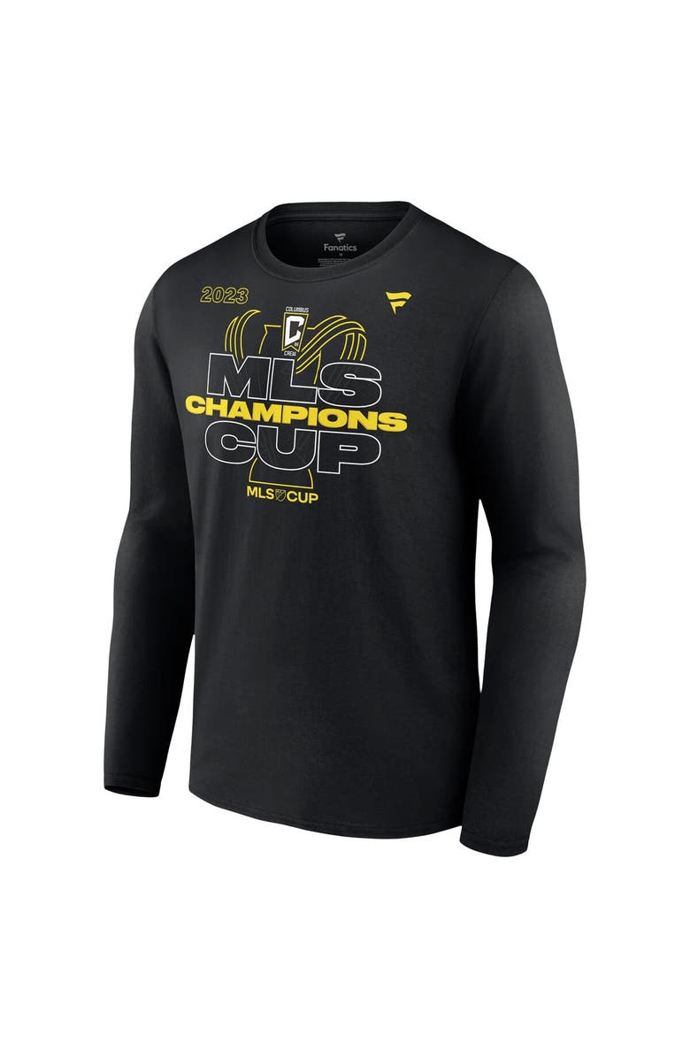 FANATICS Men's Fanatics Branded Black Columbus Crew 2023 MLS Cup Champions Locker Room Long-Sleeve T-Shirt, Alternate, color,