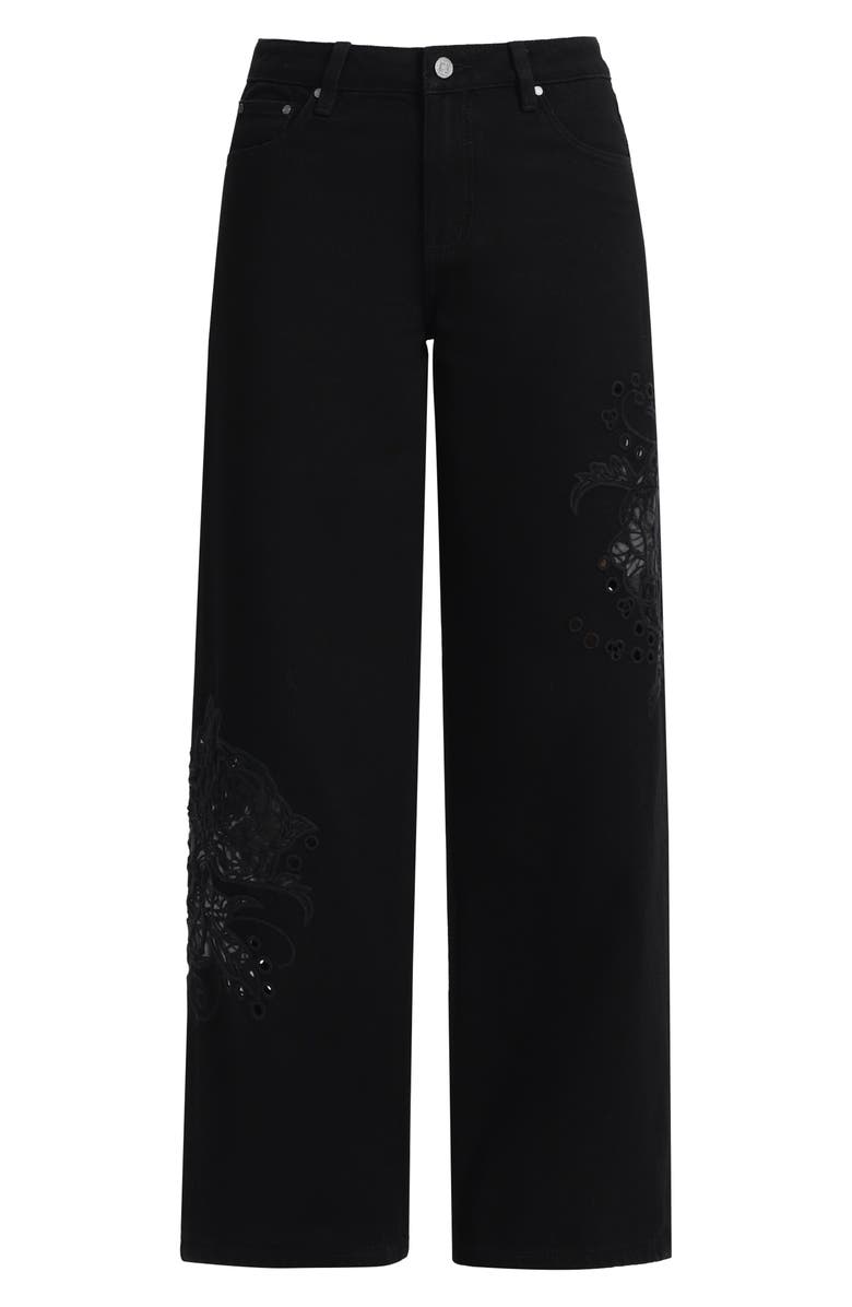 Bayeas High Waist Wide Leg Jeans, Alternate, color, Black
