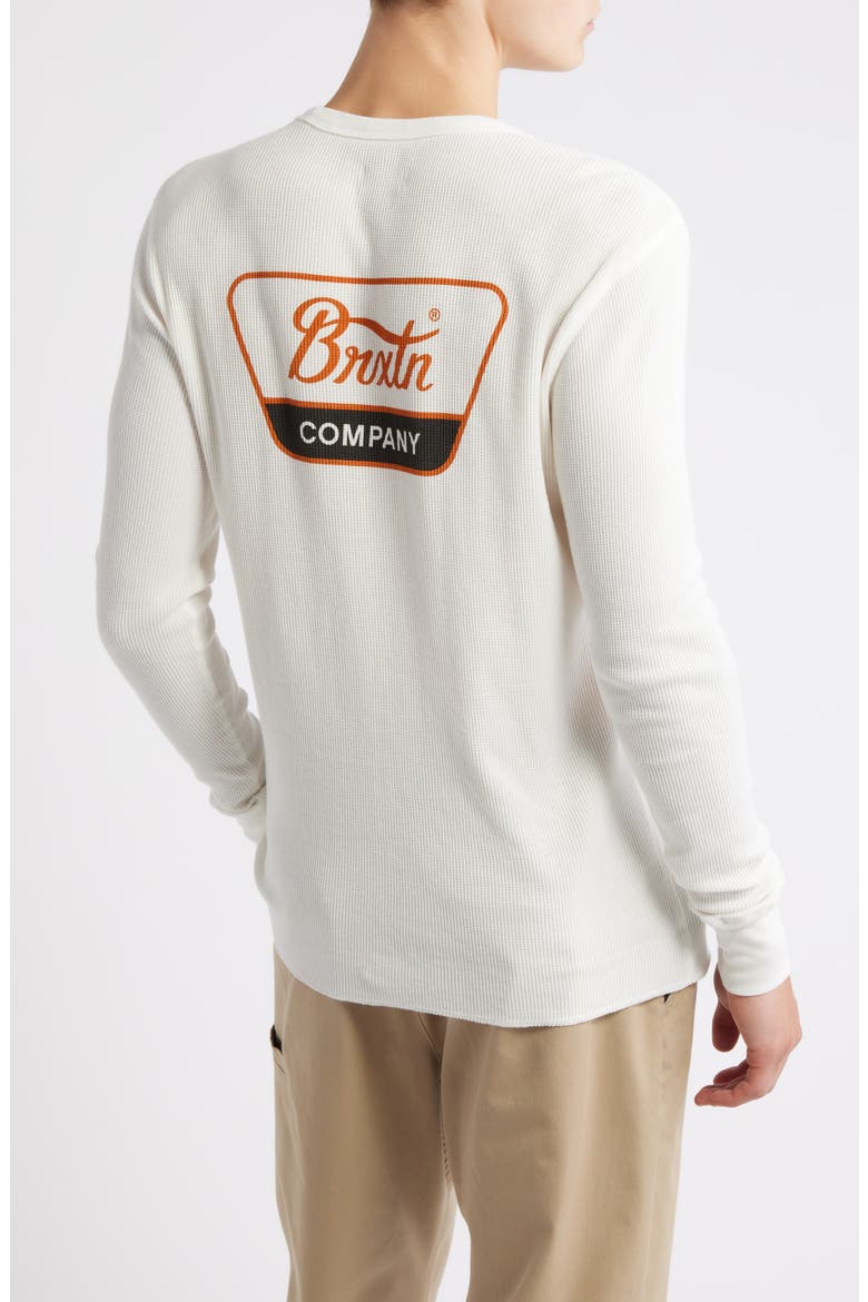 Linwood Long Sleeve Thermal Cotton Graphic T-Shirt, Alternate, color, CREAM/ RUST/ WASHED BLACK