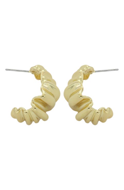 Crinkle Hoop Earrings