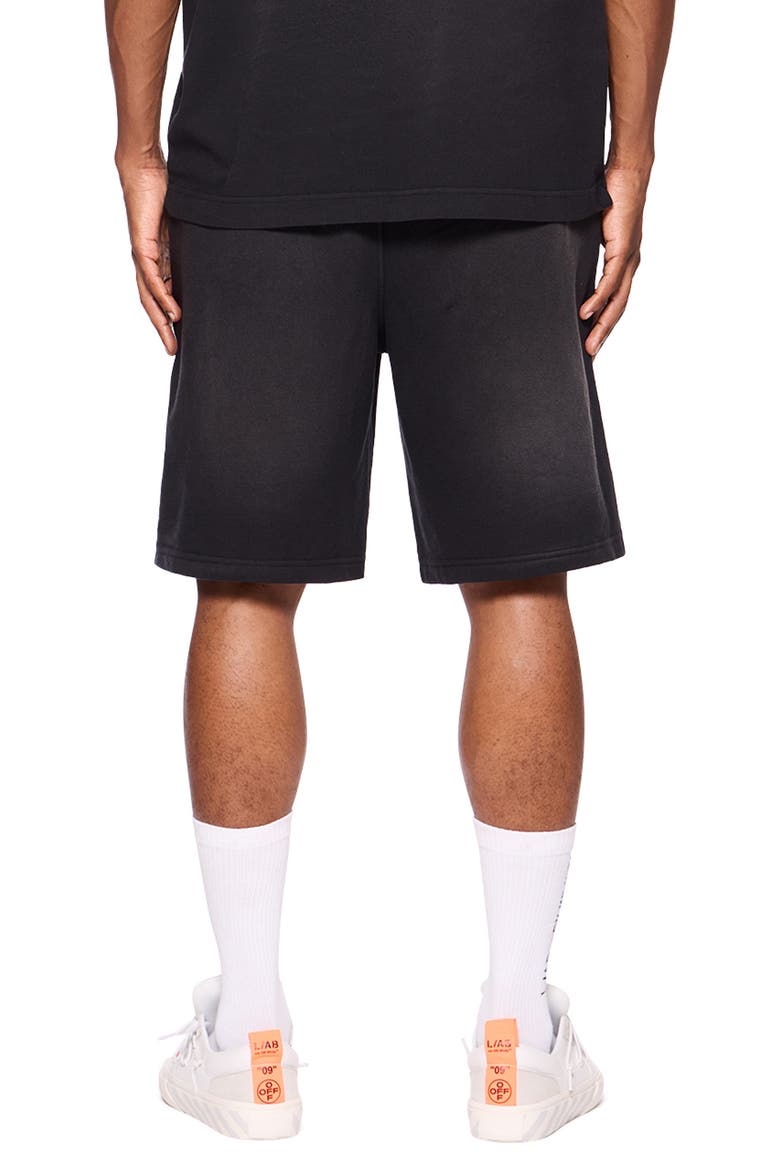 Diag Garment Wash Shorts, Alternate, color, BLACK