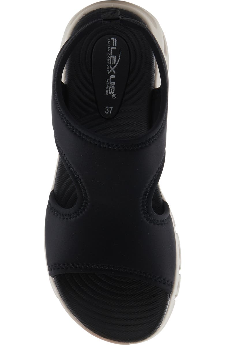 Flexus by Spring Step Guzman Ankle Strap Platform Wedge Sandal, Alternate, color, Black