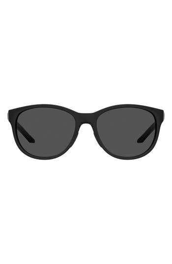 Under Armour 57mm Gradient Polarized Rectangular Sunglasses In Black