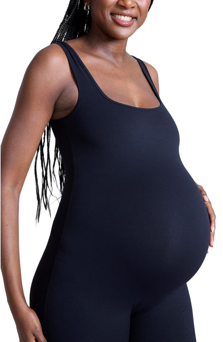 MOTHERHOOD MATERNITY Sleeveless Active Short Unitard, Alternate, color, 