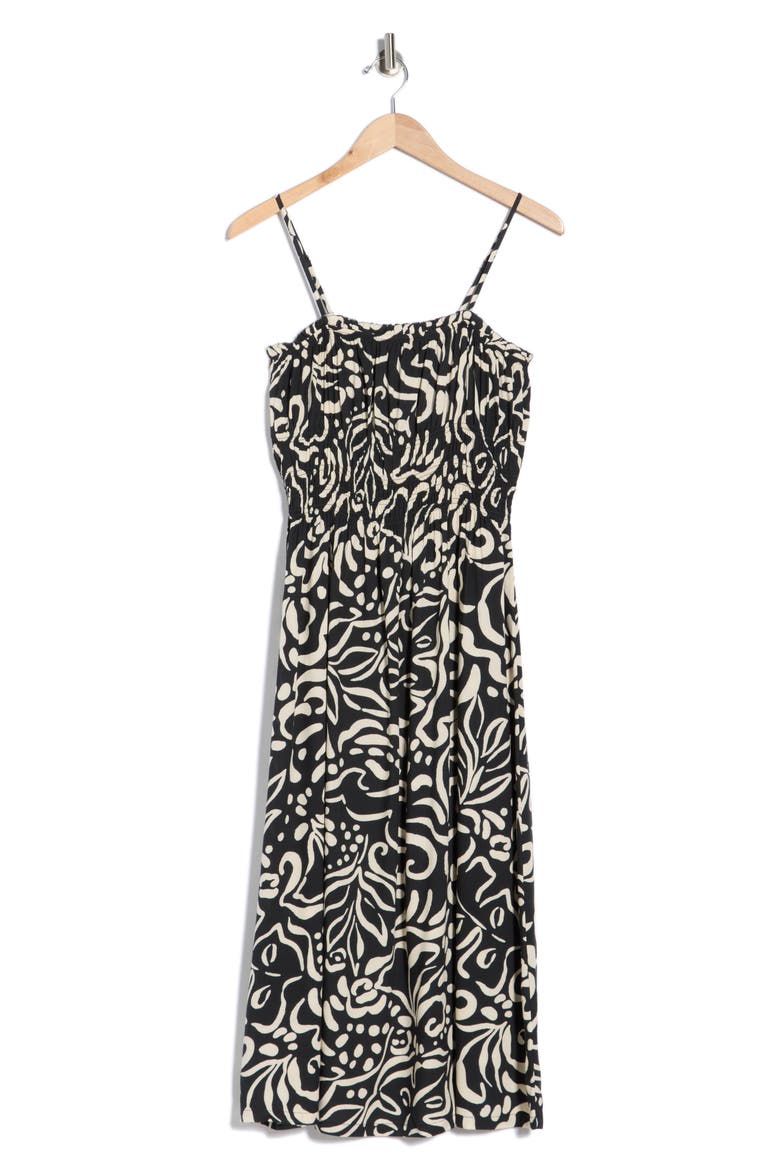 Riptide Midi Dress, Alternate, color, BLACK PEBBLE