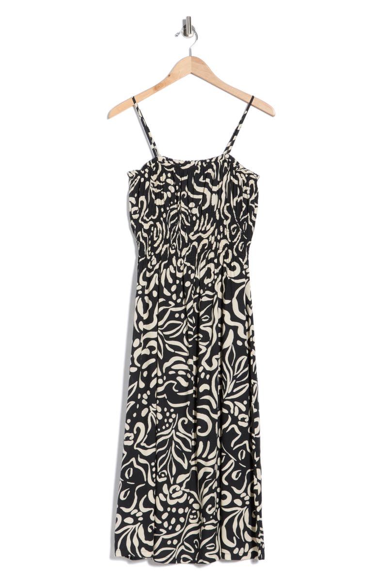 Billabong Riptide Midi Dress, Alternate, color, Black Pebble