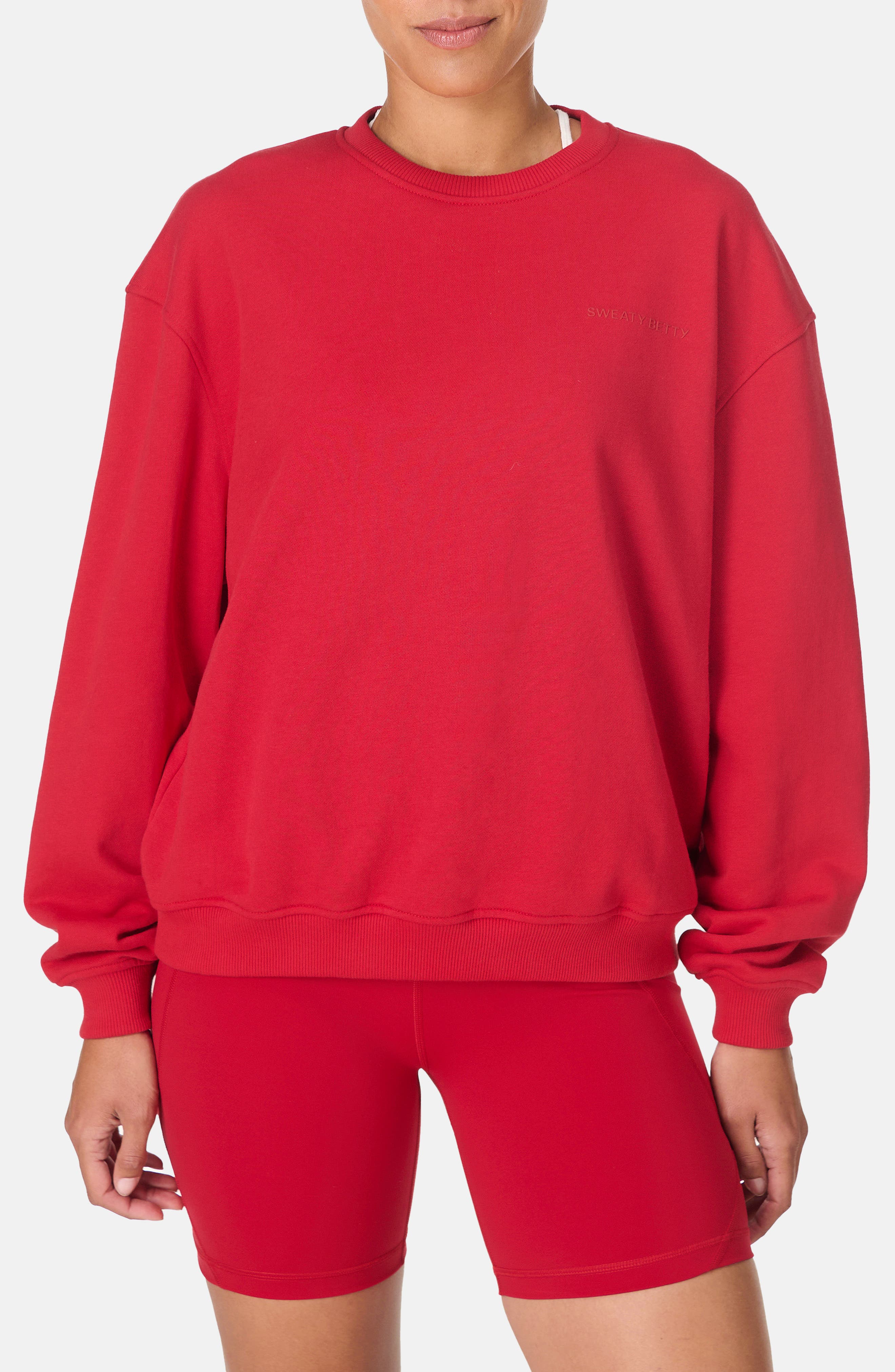 Sweaty Betty Revive Crewneck Cotton Blend Sweatshirt