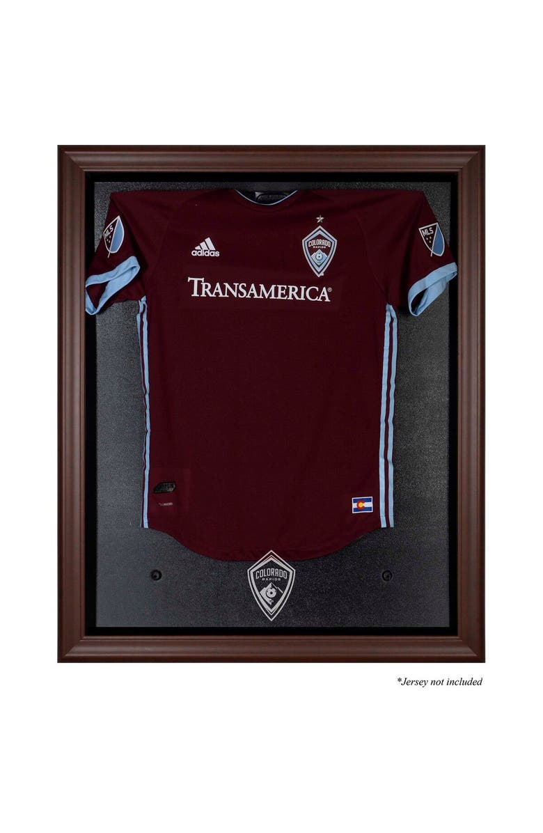 FANATICS AUTHENTIC Colorado Rapids Framed Brown Team Logo Jersey Display Case, Main, color, 