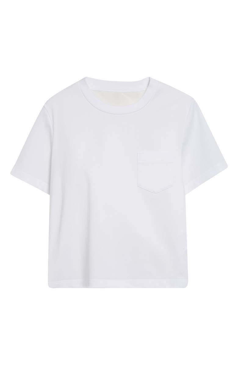 Sacai Nylon Twill & Cotton Jersey T-Shirt, Alternate, color, 