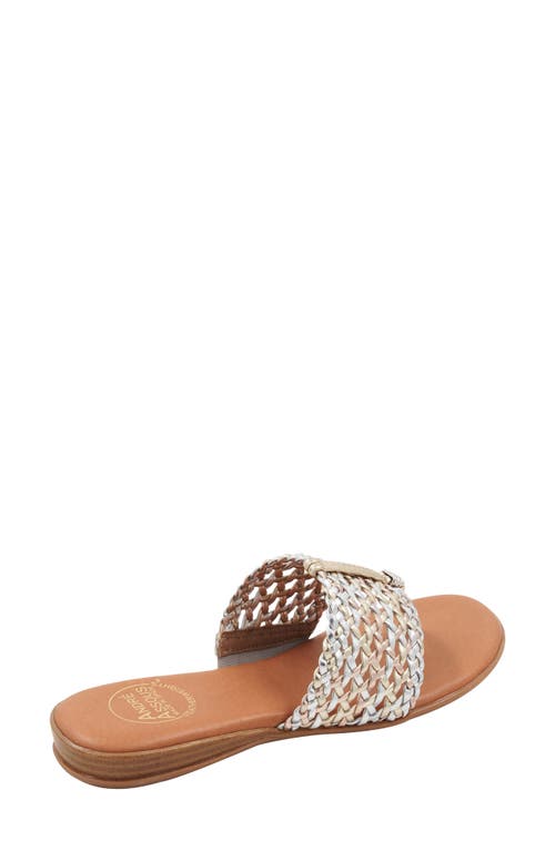 Andre Assous Nice Woven Sandal In Metallic Multi