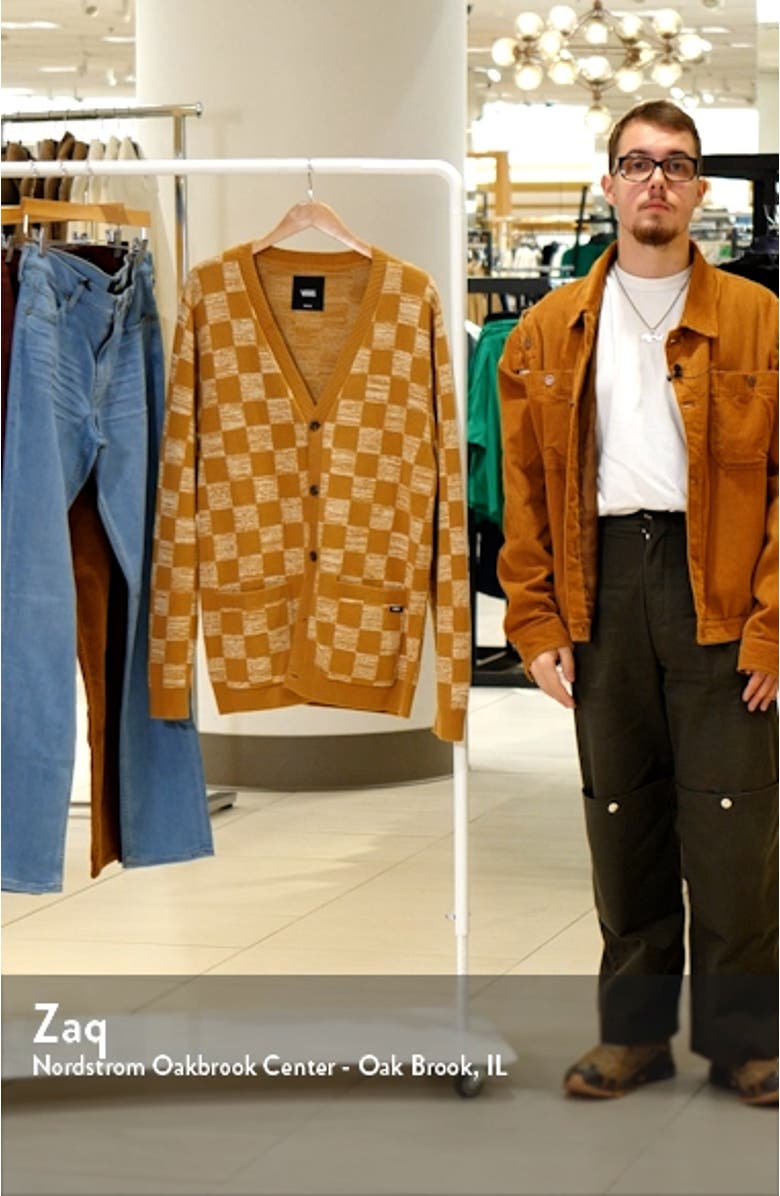 Checkerboard Jacquard Cotton Cardigan, sales video thumbnail