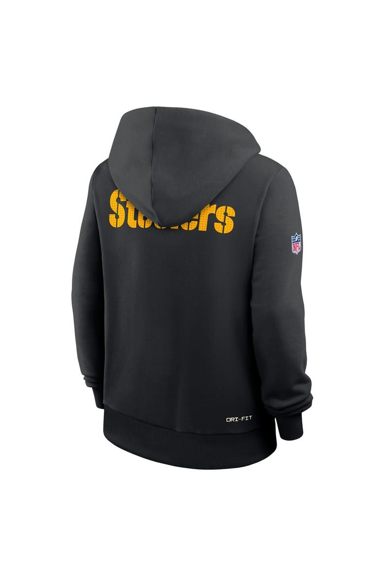 Women's Nike Black Pittsburgh Steelers Sideline Standard Issue Initial Home Dri-FIT Hoodie, Alternate, color, Black