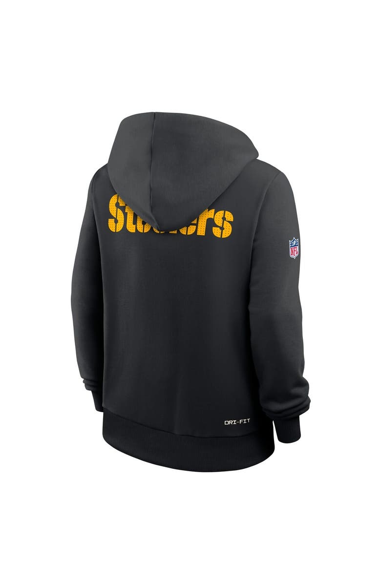 Nike Women's Nike Black Pittsburgh Steelers Sideline Standard Issue Initial Home Dri-FIT Hoodie, Alternate, color, Black