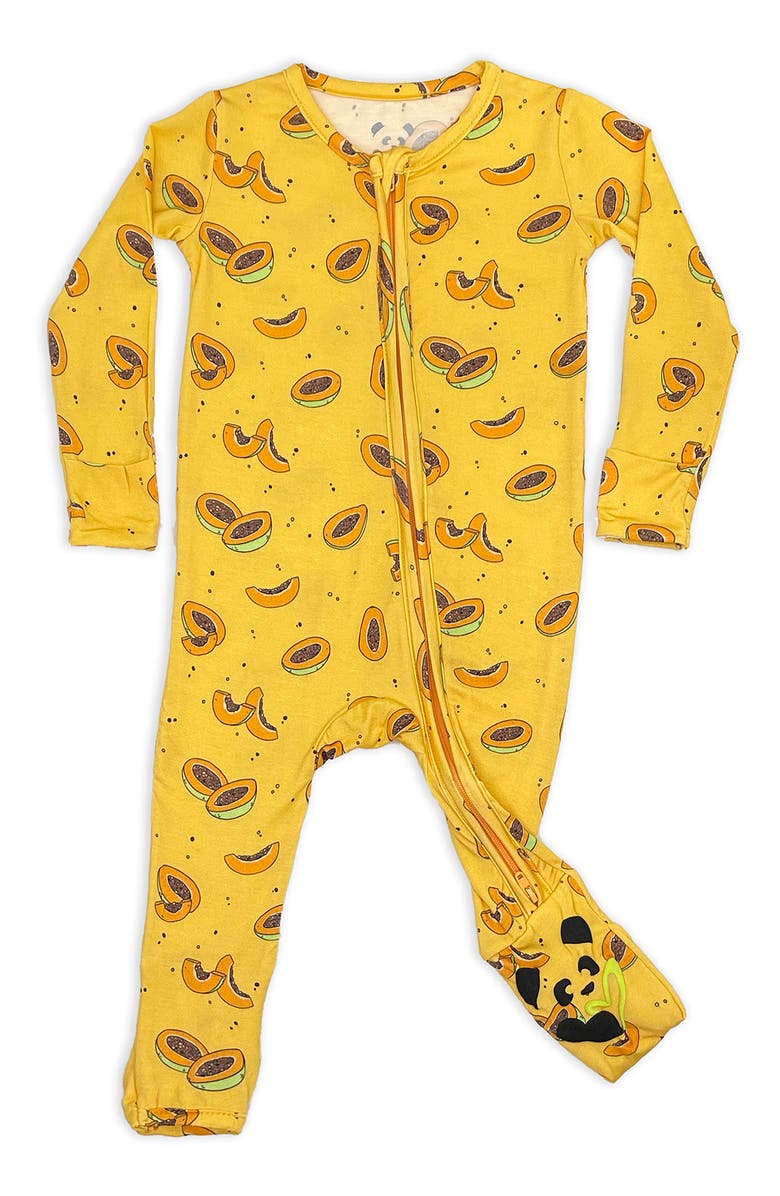Bellabu Bear Kids' Papaya Convertible Footie Pajamas, Main, color, Papaya