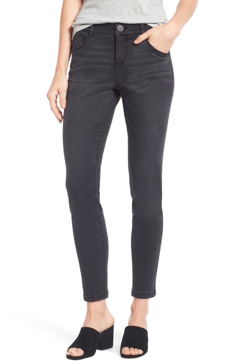 Ab-Solution Stretch Ankle Skinny Jeans (Nordstrom Exclusive), Main, color, GREY