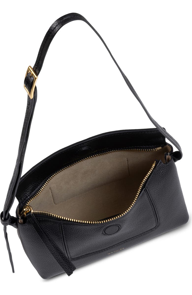 Wandler Mini Penelope Leather Shoulder Bag, Alternate, color, Black Crust 3283
