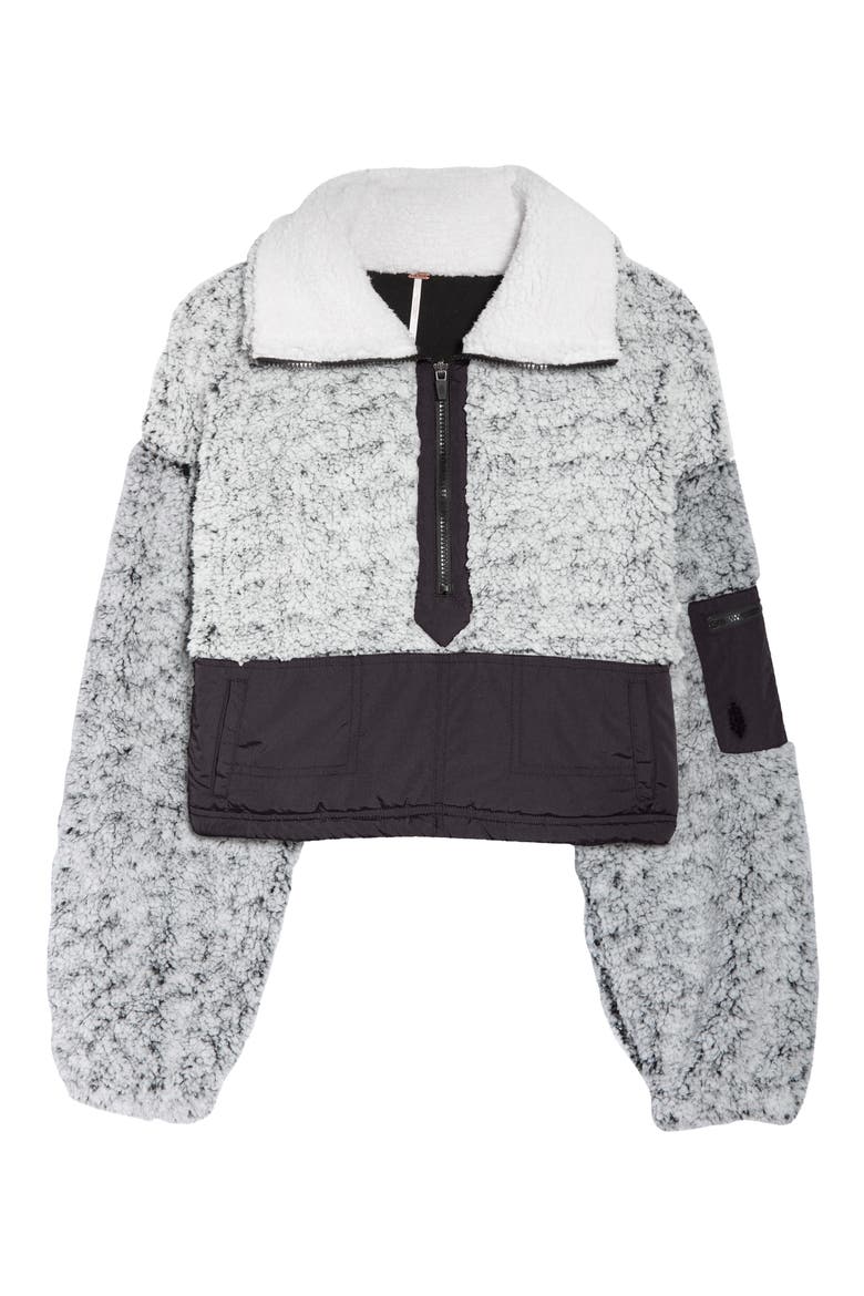 Free People FP Movement BFF Half Zip Pullover, Alternate, color, DARK GREY