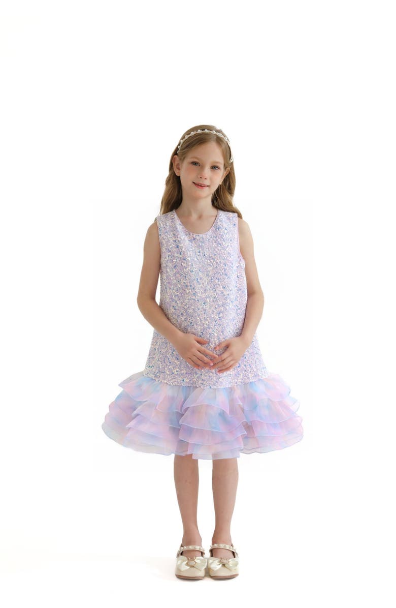 Mimi Tutu Sparkling Cecilia Dress, Main, color, Purple