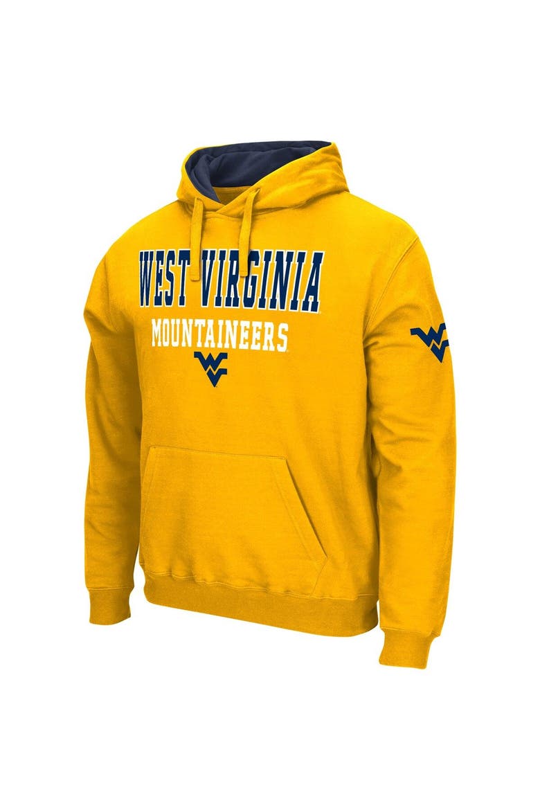 Men's Colosseum Gold West Virginia Mountaineers Sunrise Pullover Hoodie, Alternate, color, Gold