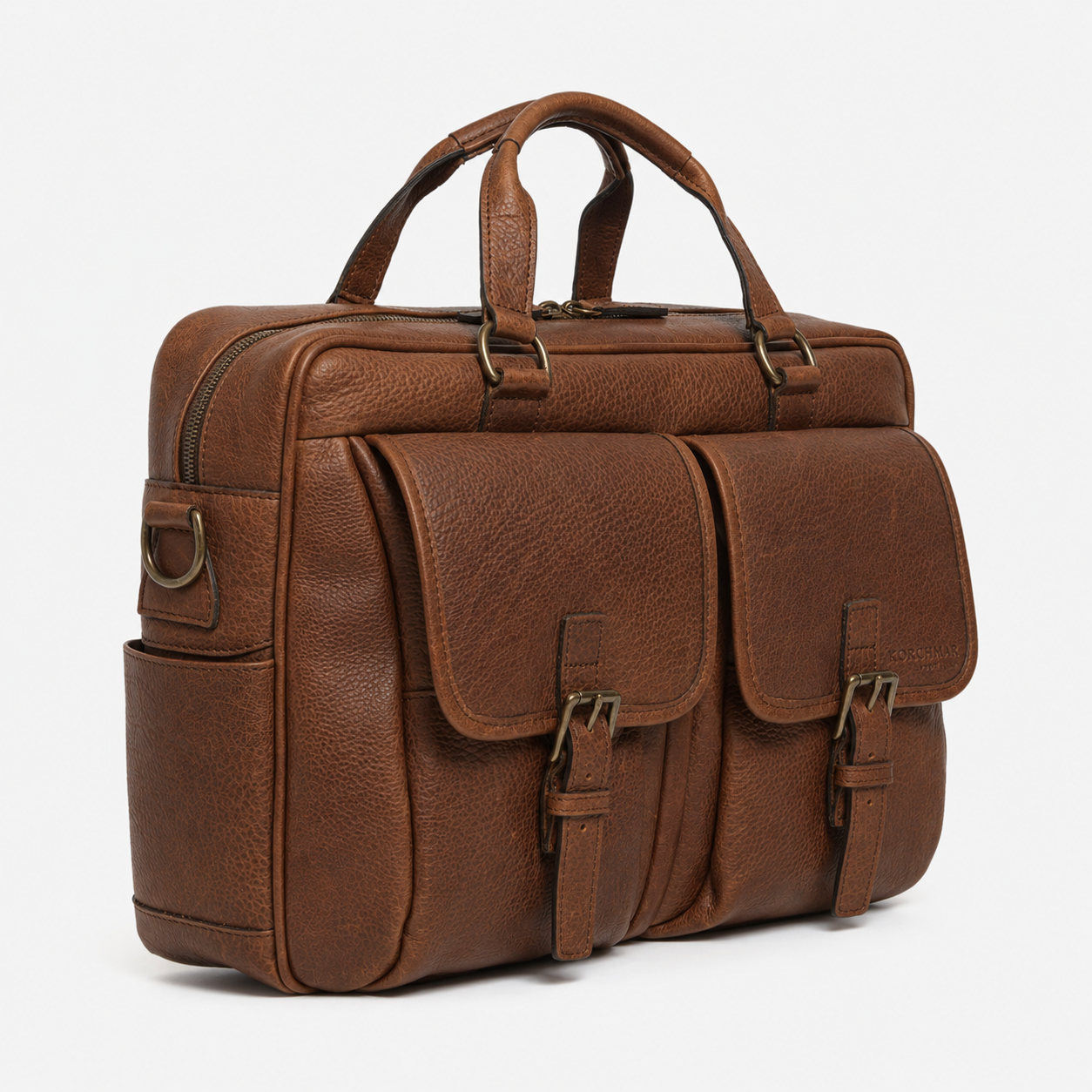 Barton Leather Briefcase, Alternate, color, Chocolate