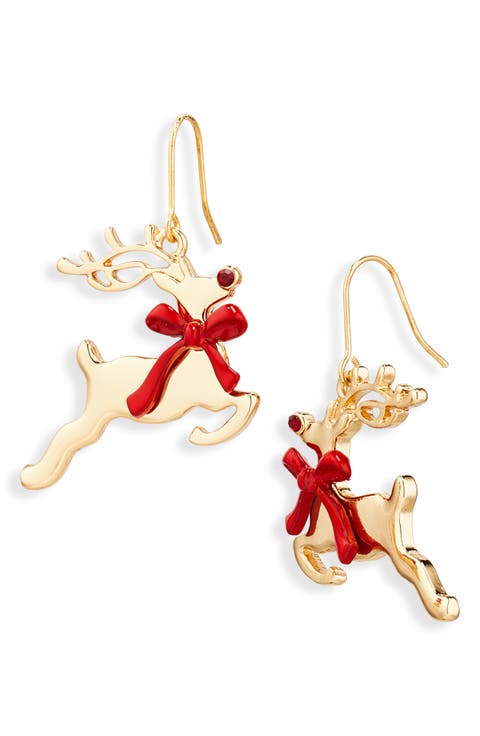 Reindeer Drop Earrings