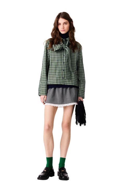 Rhinestone shirt with tie