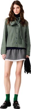 maje Rhinestone shirt with tie