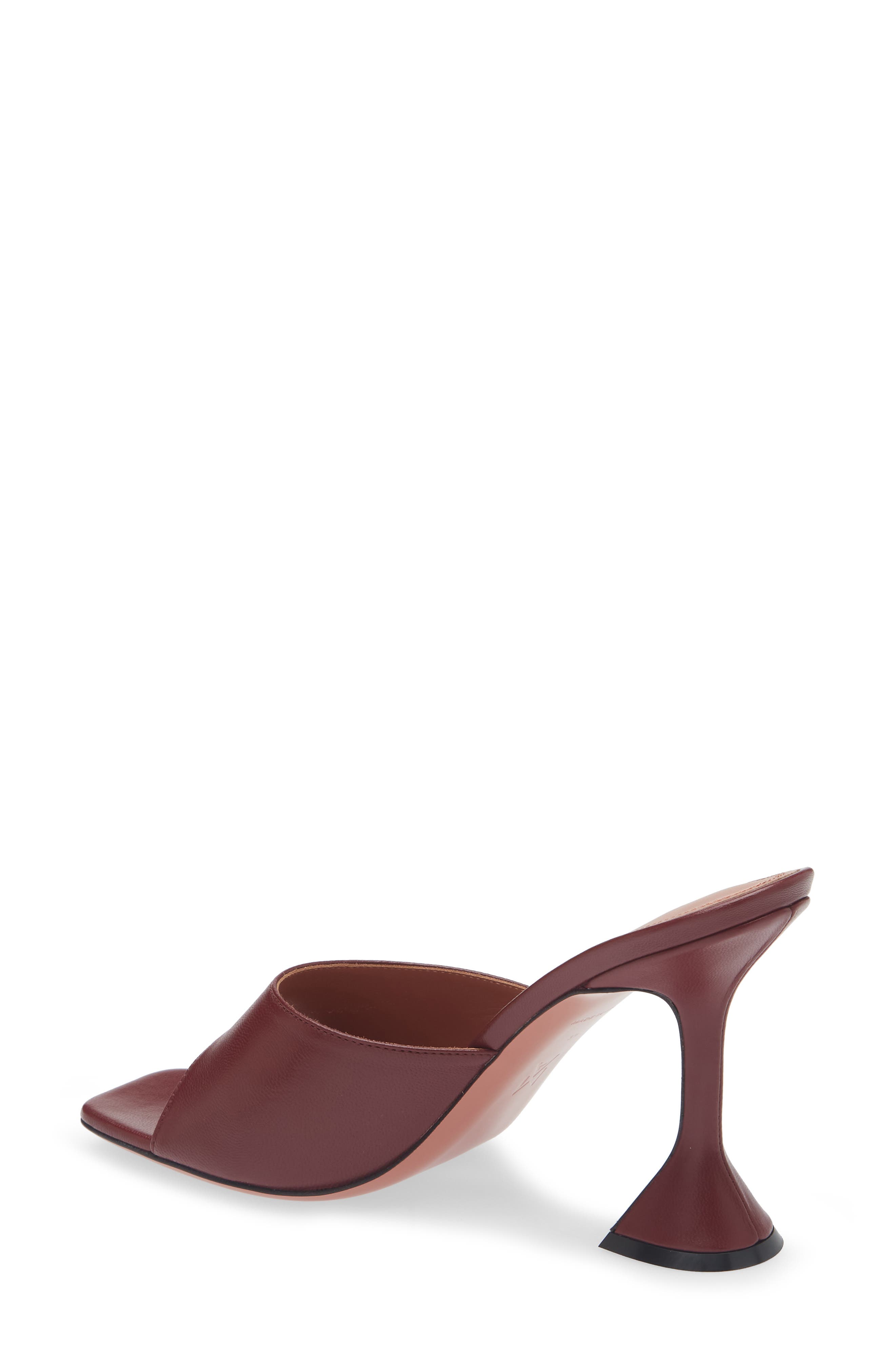 Amina Muaddi Lupita Slide Sandal, Alternate, color, Wine Nappa