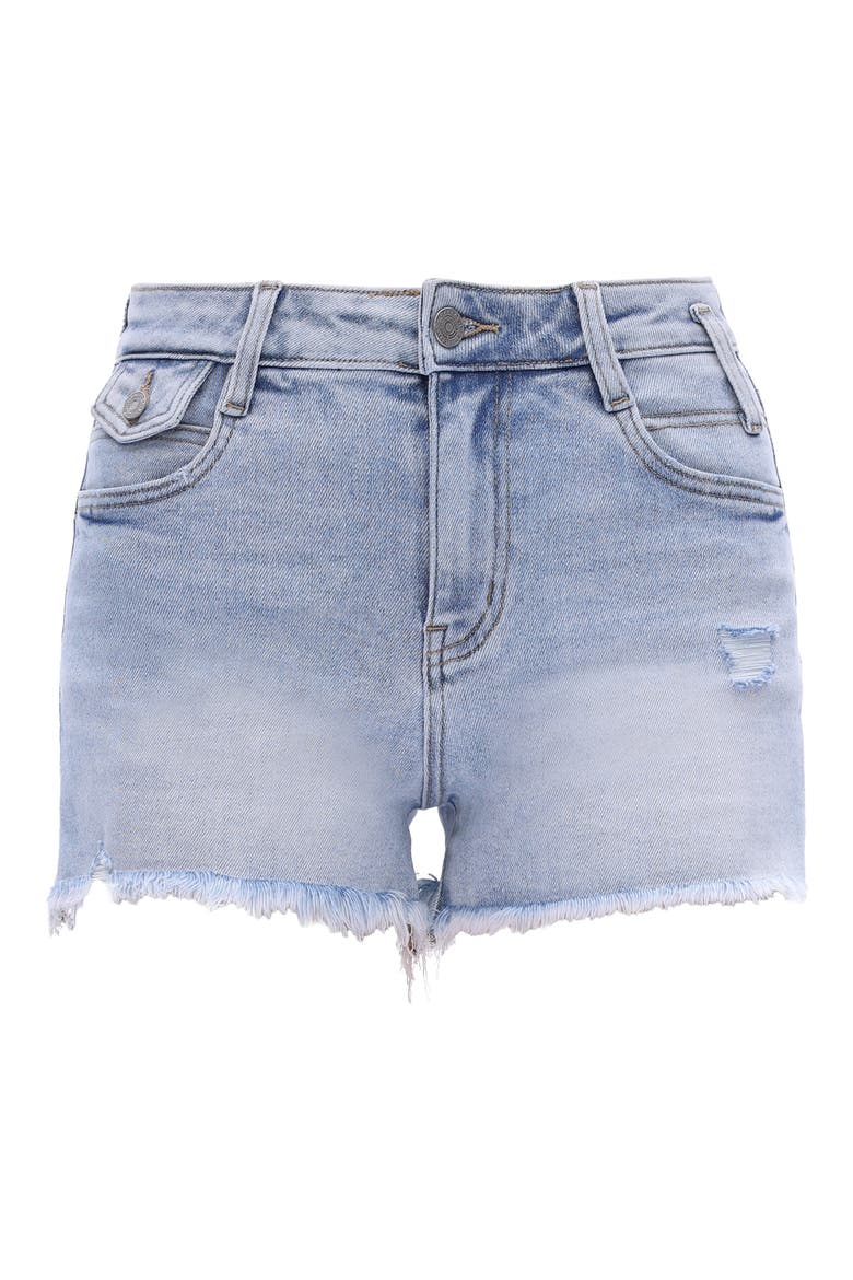 Cutoff Denim Shorts, Alternate, color, LIGHT BLUE