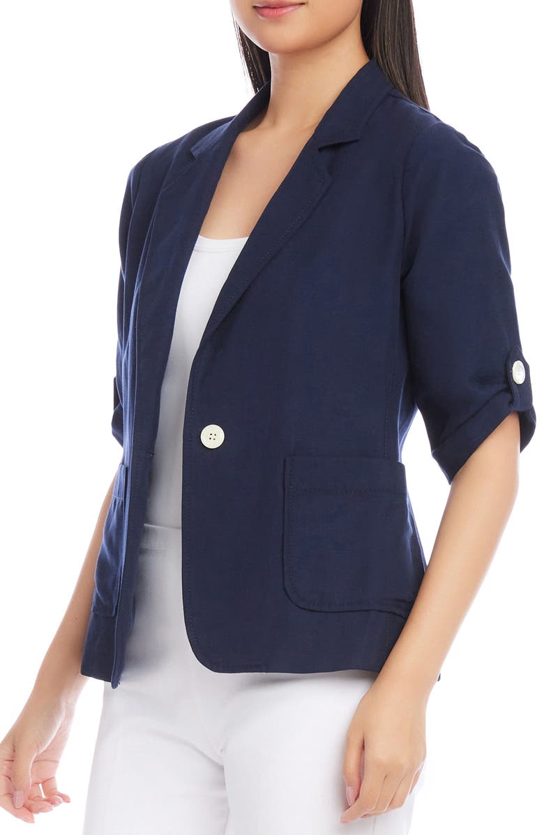 Karen Kane Roll Tab Sleeve Jacket, Alternate, color, 