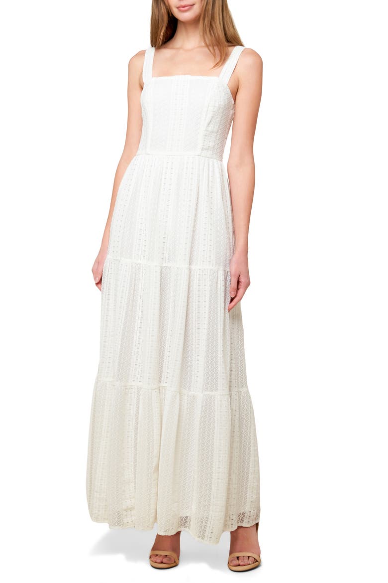 Lace Maxi Dress, Main, color, OFF WHITE