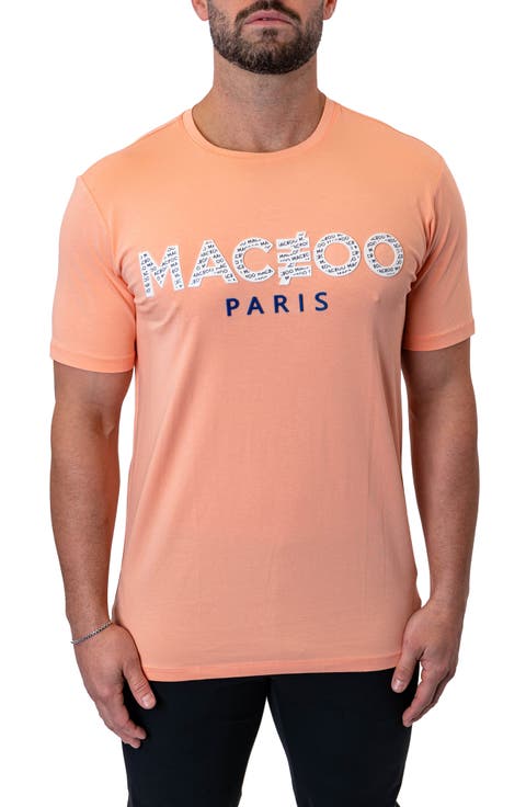 Icon Paechpink Logo Appliqué Stretch Cotton T-Shirt