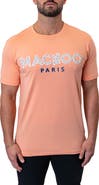 Maceoo Icon Paechpink Logo Appliqué Stretch Cotton T-Shirt