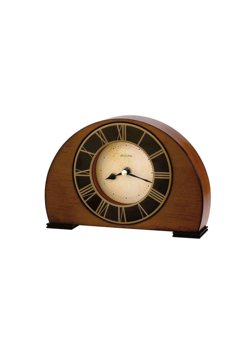 Tremont Table Clock, Walnut, Main, color, Brown