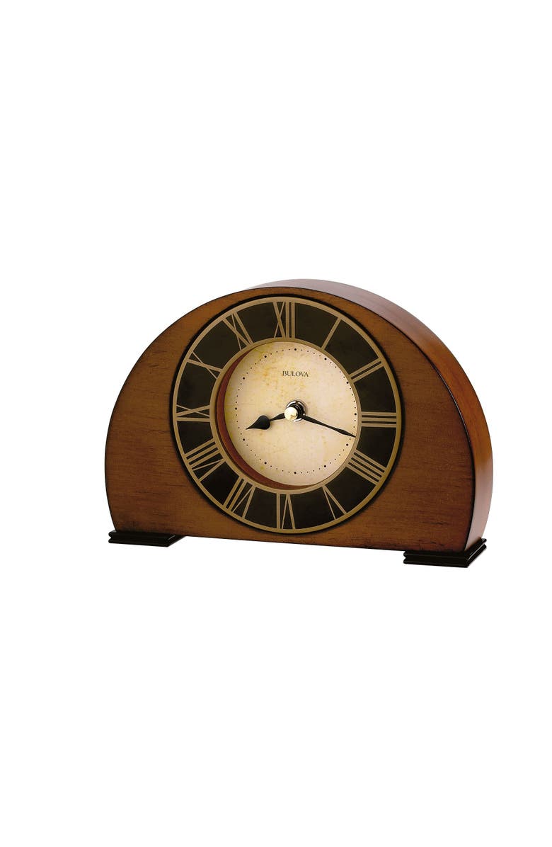Bulova Clocks Tremont Table Clock, Walnut, Main, color, Brown