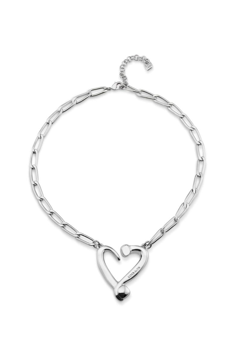 UNODE50 Twist of Love Necklace, Main, color, Silver