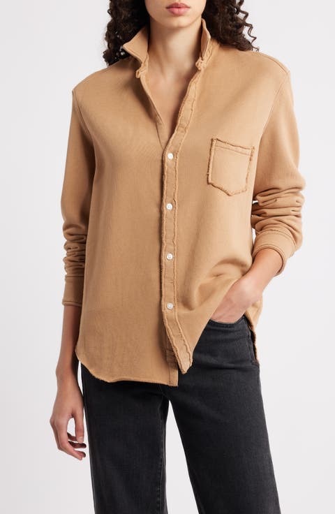 Eileen Relaxed Terry Button-Up Shirt