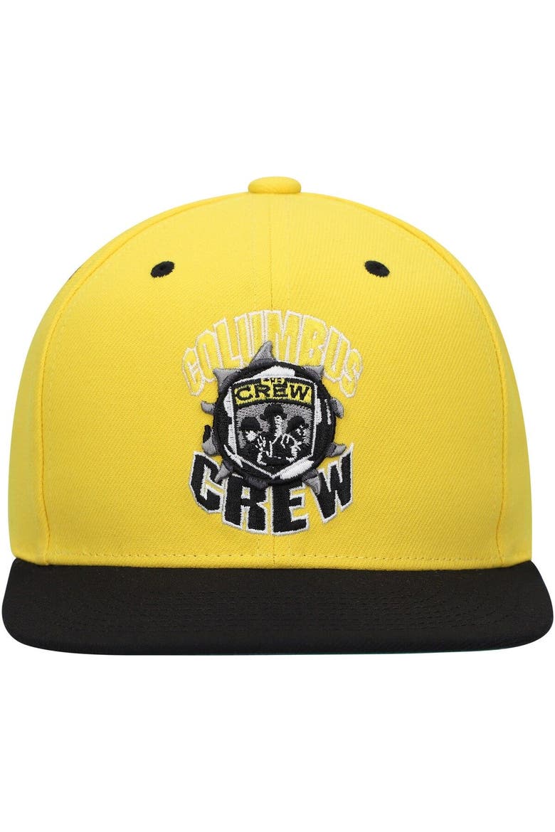 Men's Mitchell & Ness Gold Columbus Crew Breakthrough Snapback Hat, Alternate, color, Gold
