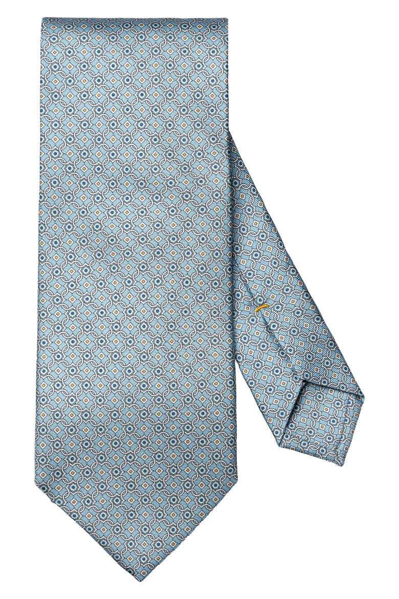 Medallion Silk Tie, Main, color, LIGHT BLUE