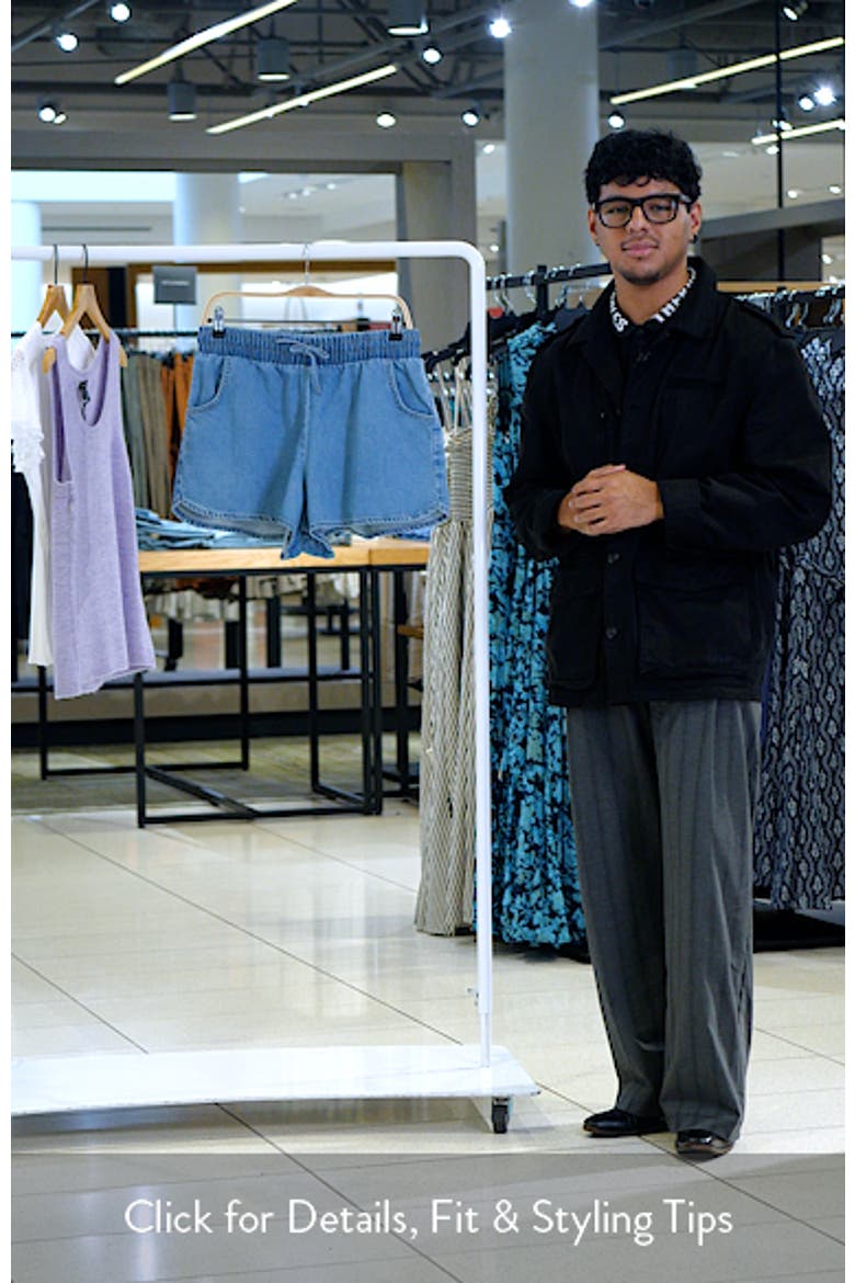Denim Drawstring Running Shorts video