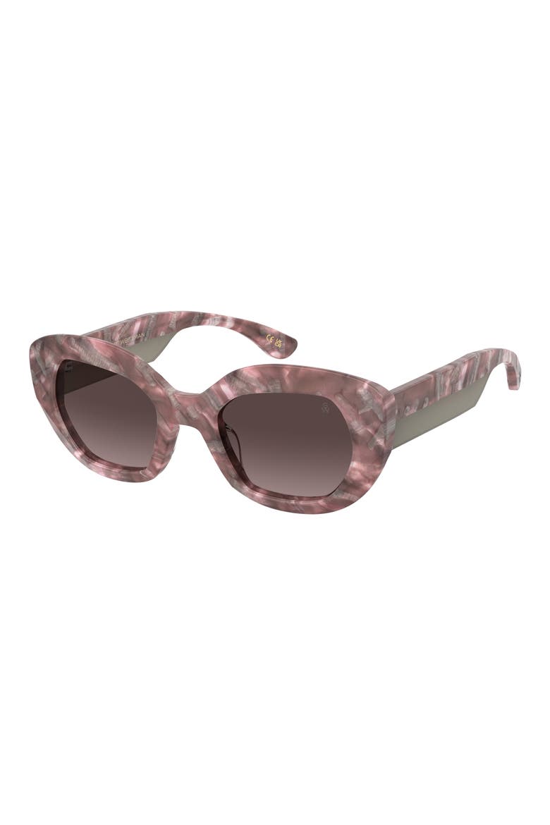 51mm Gradient Butterfly Sunglasses, Alternate, color, BROWN PINK HAVANA/ PINK DS