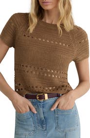 Reiss Chloe Linen Openwork Sweater