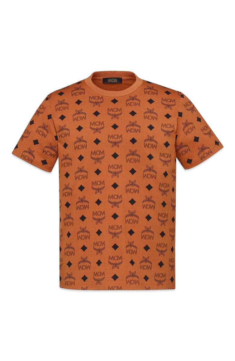 MCM Maxi Monogram Print T-Shirt in Organic Cotton, Alternate, color, 