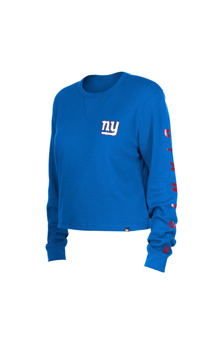 New Era Women's New Era Royal New York Giants Thermal Crop Long Sleeve T-Shirt, Alternate, color, Royal