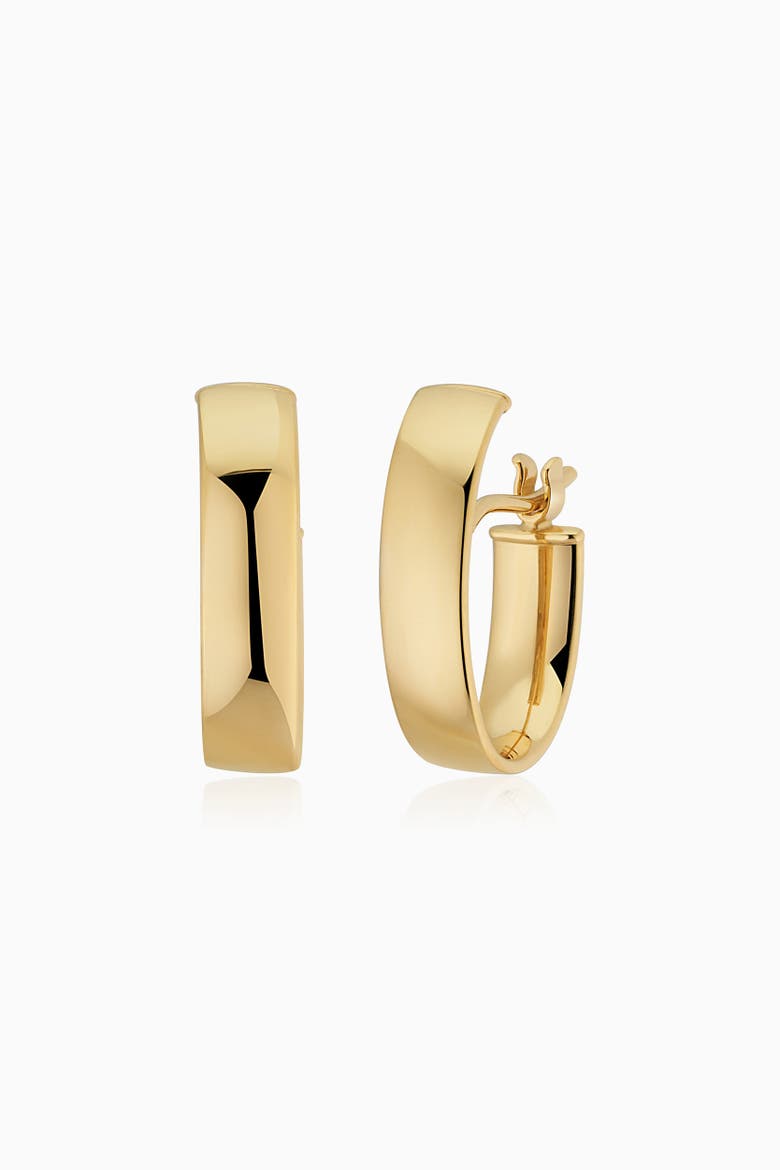 14K Yellow Gold Hug Me Hoops, Main, color, Yellow Gold