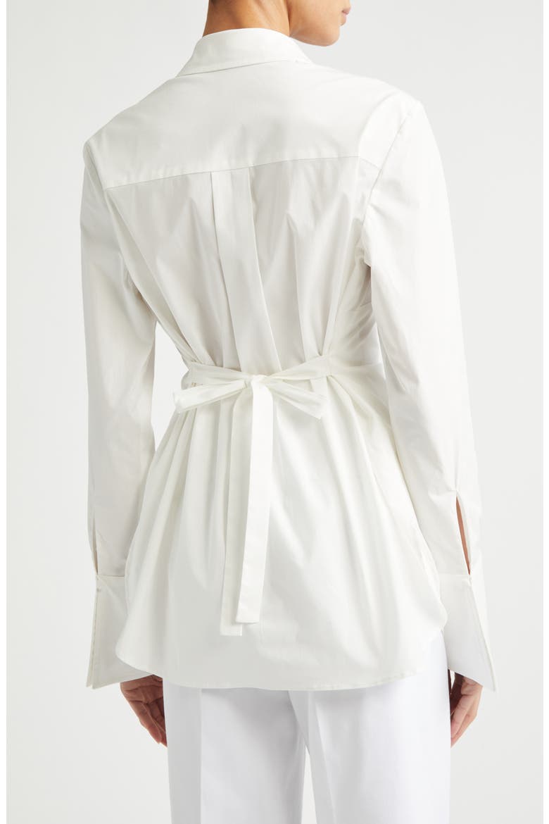 Allium Cotton Poplin Blouse, Alternate, color, BLUE/ WHITE