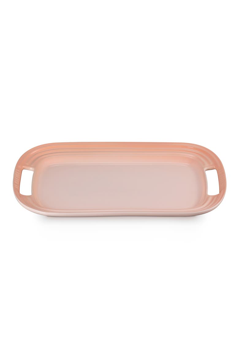 Stoneware Serving Platter, Alternate, color, PEACH