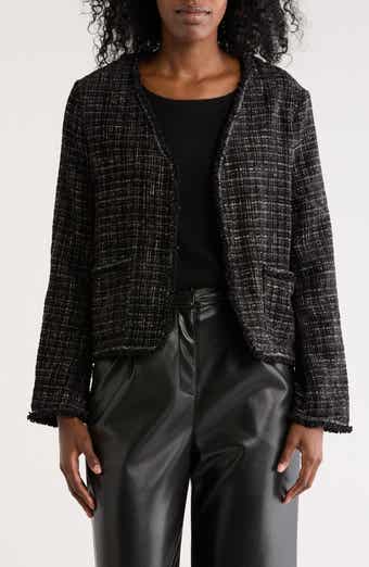 MAX STUDIO Cotton Blend Bouclé Jacket